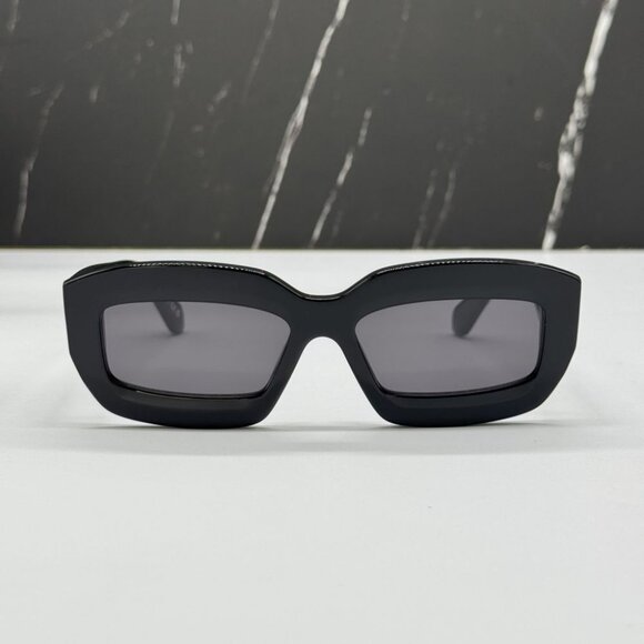 NEW OFF-WHITE OERI138 CHARLOTTE 1007 SUNGLASSES UNISEX BLACK SQUARE EYEWEAR - Picture 4 of 11